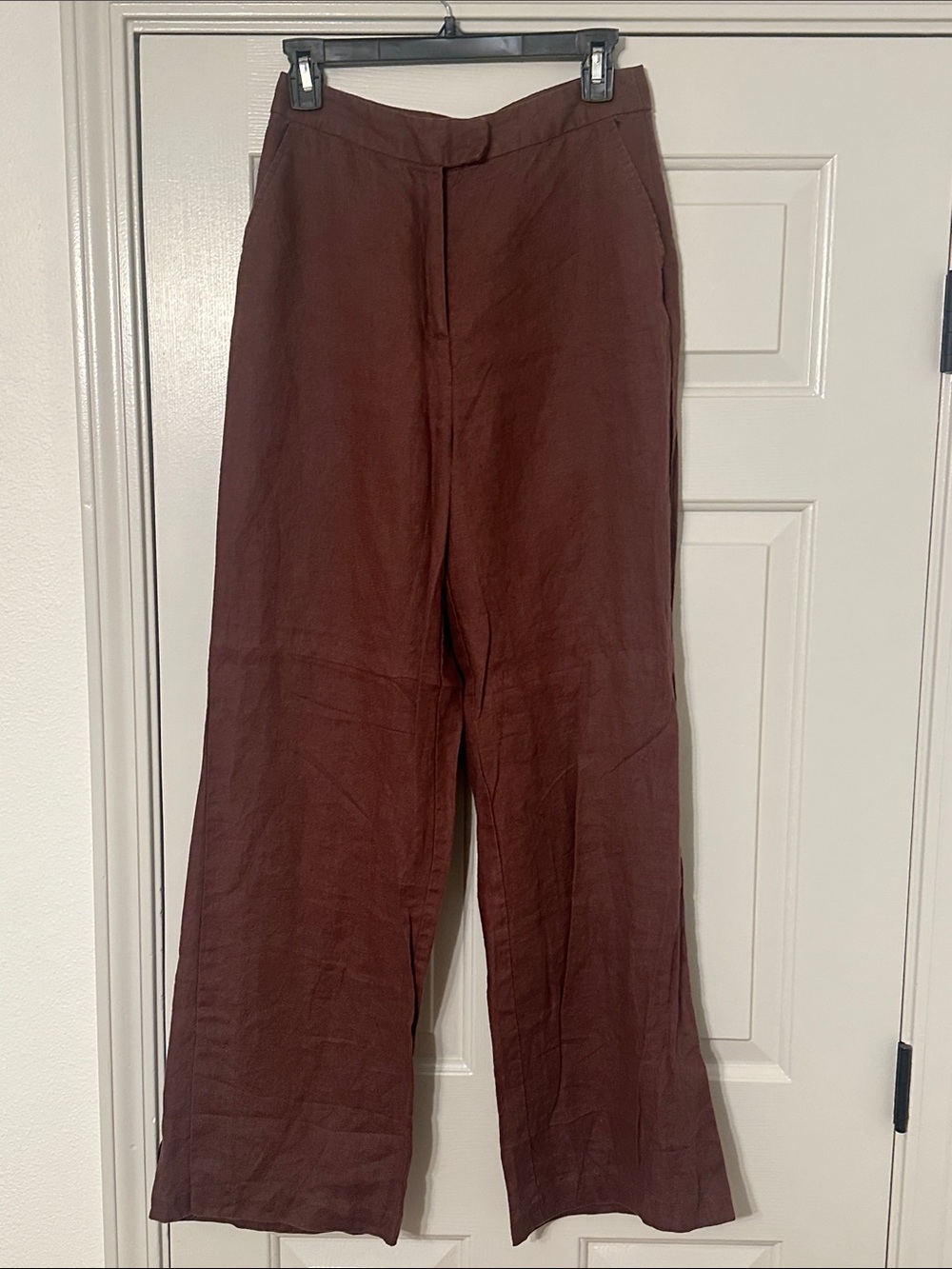 Wide Leg Pants in Dark Brown